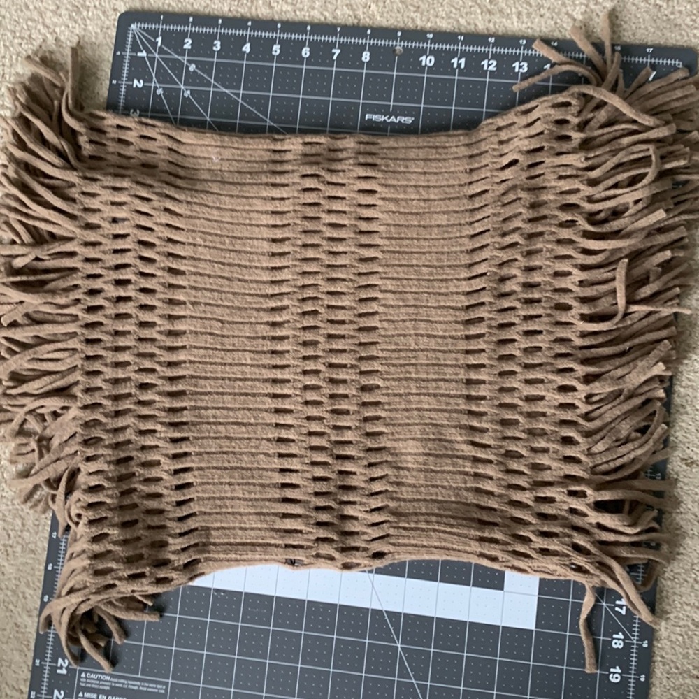 Tan Tasseled Infinity Scarf- NWT